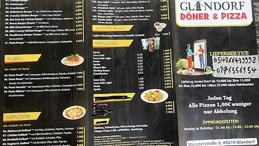 Pizzaria glandorf döner und pizza